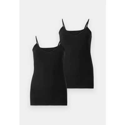 Abbildung von Vero Moda Vmmaxi MY SOFT V Single 2 PACK Top, Damen, Größe: XL, Black/black