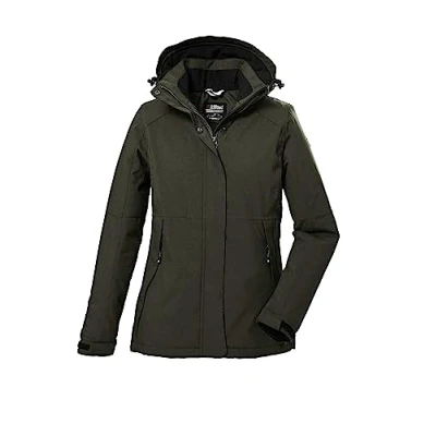 Abbildung von killtec Damen Funktionsjacke/Outdoorjacke mit abzippbarer Kapuze KOW 37 WMN JCKT, dunkeloliv, 36, 39702 000