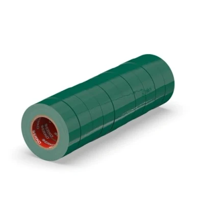 Abbildung von ERKO Isolierband Grün 10er Pack 15mm x 10m PVC Elektrische Leitungen Reparatur, Hochflexibel mit starker Klebekraft, Chemiebeständig, Wasserfest, Klebeband