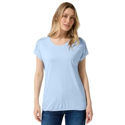 Abbildung von Cecil Damen B323100 T Shirt, Pastel Blue, L