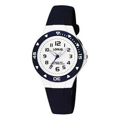Abbildung von Lorus Kids Jungen Uhr Edelstahl und Kunststoff mit Urethanband RRX43CX9