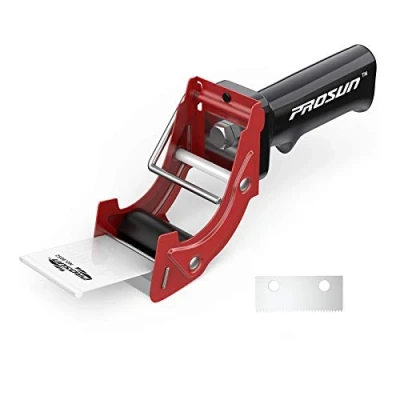 Abbildung von Handheld Klebebandabroller, mit extra Klinge Verpackung Karton Cutter, Paketklebeband Paketbandabroller Packband Paketband Papierklebeband Abroller Handabroller Kleberoller Klebebandspender,Rot