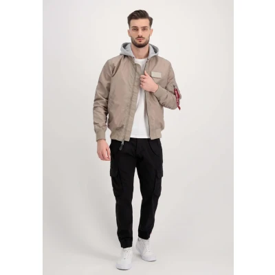 Abbildung von Alpha Industries MA1 TT HOOD Bomberjacke, Herren, Größe: Large, Vintage sand