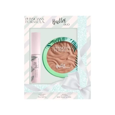 Abbildung von Physicians Formula Butter Duo Set, Makeup Set mit Bronzing Powder und Volume and Length Black Mascara, Pflegende Formeln Amazonasbutter für Strahlende, Seidig weiche Haut Gepflegte Wimpern
