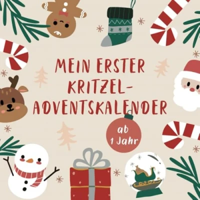 Abbildung von Mein erster Kritzel Adventskalender für Kleinkinder ab 1 Jahr: Kritzelbuch Babys und Geschenk Jungen Mädchen