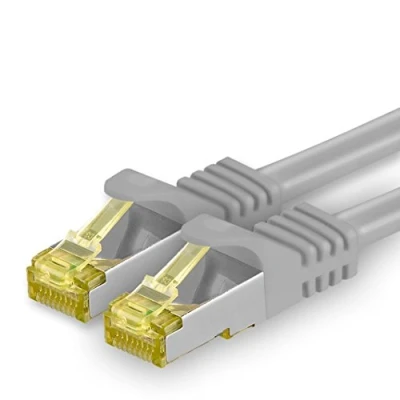 Abbildung von 1aTTack.de Cat.7 Netzwerkkabel 10m Grau 1 Stück Cat7 Ethernetkabel Netzwerk LAN Kabel Rohkabel 10 Gb s SFTP PIMF LSZH Set Patchkabel mit Rj 45 Stecker Cat.6a