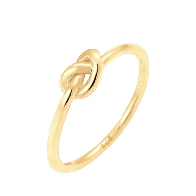 Abbildung von Elli Knoten Verknotet Trend Basic Ring goldcoloured, Damen, Größe: 54, Gold coloured