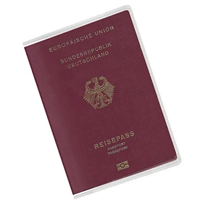 Abbildung von AMATHINGS 5x Reisepasshülle für den NEUEN Reisepass (ab April 2017), dokumentenecht und transparent in reißfester Schutzhülle. Schützt Ihren Pass vor Wasser, Staub Schmutz