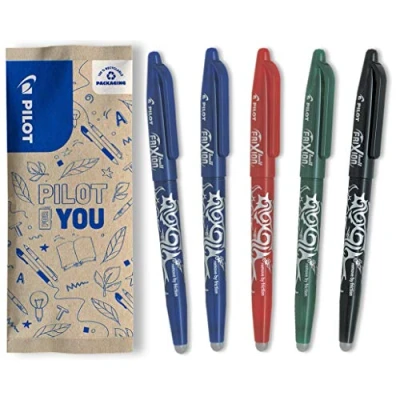 Abbildung von PILOT FriXion Ball 0.7 Set 5 Stück: 2x Blau, 1x Schwarz/Rot/Grün Radierbare Tintenroller 0,4 mm Strichstärke, angenehme Schreibführung beim Schreiben, thermosensitive Tinte, austauschbare Mine