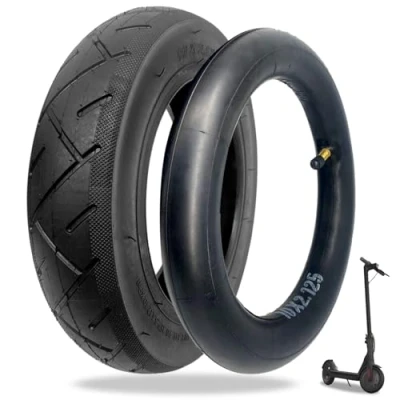 Abbildung von 10 x 2,125 Scooter reifen und Schlauch, Zoll Ersatzreifen für Außen Innen Reifen, Elektroroller Ersatzräder, e Roller Schlauch Inner Wheel luftreifen (Reifen 2.125)