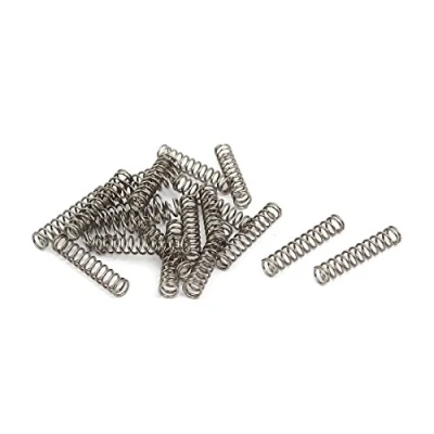Abbildung von sourcing map 20stk 304 Edelstahl Druckfedern Druckfeder Spiralfeder Stahlfeder Silberton 0,5mmx4mmx20mm