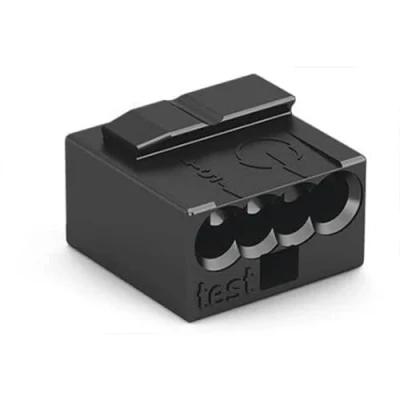 Abbildung von WAGO Verbindungsklemmen 243 204 4 Leiter, bis 0,8 mm, 100 Stück, MICRO Verbindungsdosenklemme für eindrähtige bestätigte Anwendungssicherheit, kleinstmögliche Bauform