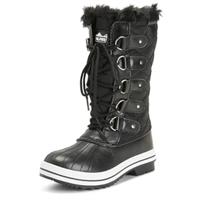 Abbildung von Polar Womens Snow Boot Nylon Tall Winter Waterproof Warm Rain Schwarz/Schwarz 40 ZZCD0025