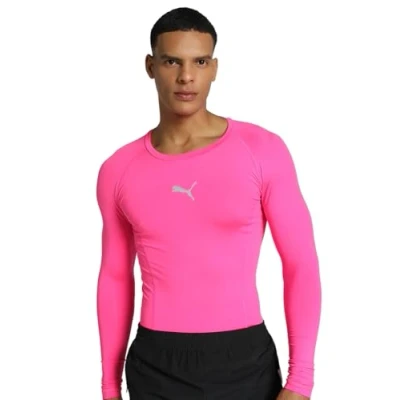 Abbildung von PUMA Herren Liga Baselayer Tee LS T Shirt Longsleeve, Fluo Pink, M