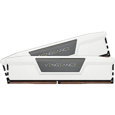 Abbildung von Corsair VENGEANCE DDR5 RAM 64GB (2x32GB) 6000MHz CL40 Intel XMP iCUE Kompatibel Computer Speicher Weiß (CMK64GX5M2B6000C40W)