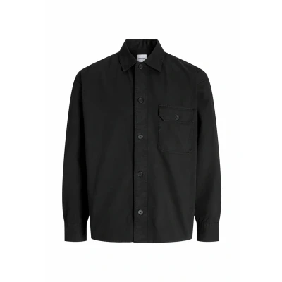 Abbildung von Jack &amp; Jones WIDE FIT OVER Hemd, Herren, Größe: Small, Black