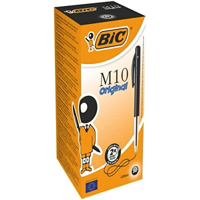 Abbildung von BIC Druckkugelschreiber M10 (1 mm) Schachtel à 50 Stück, schwarz
