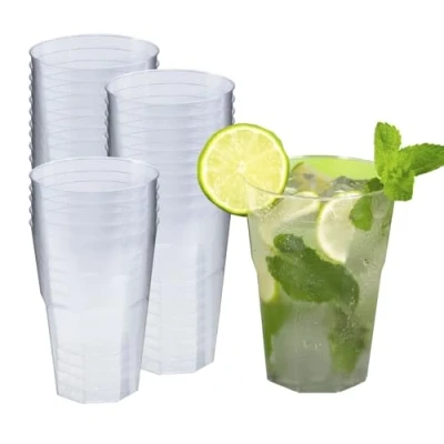 Abbildung von Silverkitchen 25x Cocktailbecher 200ml Wiederverwendbare Partybecher Cocktail Becher aus Hartplastik Mehrwegtrinkbecher Made In Germany, Glasklar