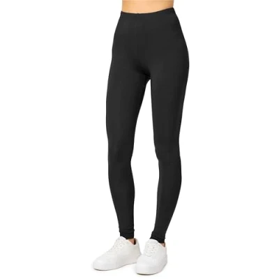 Abbildung von Merry Style Damen Lange Leggings aus Viskose MS10 143 (Schwarz, 3XL)