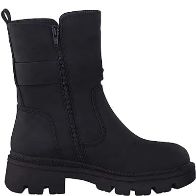 Abbildung von Jana Damen Stiefeletten ohne Absatz Plateau mit Schnalle Weite H Mehrweite, Schwarz (Black), 36 EU