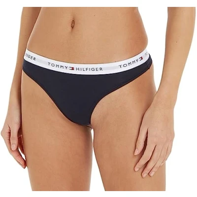 Abbildung von Tommy Hilfiger Damen String Tanga, Blau (Desert Sky), XS