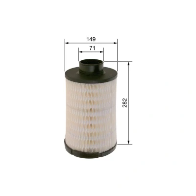 Abbildung von BOSCH F 026 401 816 Luftfilter 256mm 150mm Filtereinsatz MAZDA: B Series Pickup