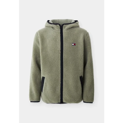 Abbildung von Tommy Jeans Badge ZIP TRU Unisex Fleecejacke, Herren, Größe: 50, Utility sage