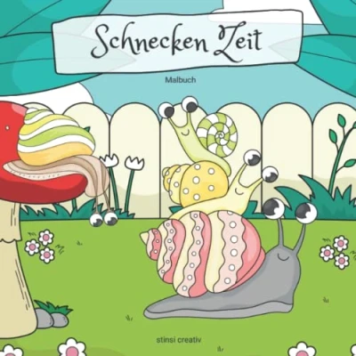 Abbildung von Schnecken Zeit: Malbuch: 30 lustige Ausmalbilder für Kinder und Liebhaber