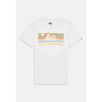 Abbildung von Quiksilver Light Waves Youth Unisex Tshirt print für Kinder, Größe: 176, White