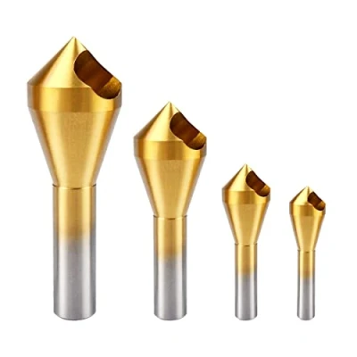 Abbildung von ATOPLEE Senker Bohrer Set, 4 Stück 90 Grad M2 Titan für Holz, Metall, Faserplatten, Sperrholz, Kunststoff, PVC