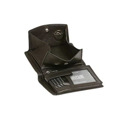 Abbildung von LEAS Wiener Kombibörse RFID Schutz mit Geheimfach Echt Leder, schwarz Special Edition
