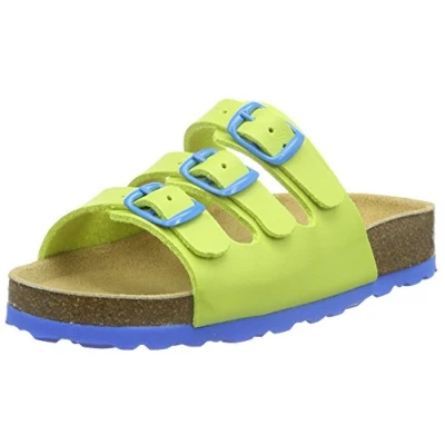 Abbildung von Lico Unisex Kinder BIOLINE KIDS Pantoletten, Lemon/ Blau, 27 EU