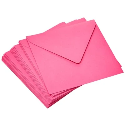 Abbildung von Clairefontaine 5578C Packung mit 20 Umschläge Pollen, 140 x mm, 120g, ideal für Einladungen und Korrespondenz, Fuchsia, 1 Pack