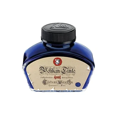 Abbildung von Pelikan Tintenglas Tinte 4001®, königsblau im historisch Glas, 62,5 ml, 1 Glas