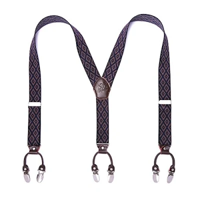 Abbildung von KANGDAI Herren Hosenträger 6 Clips Heavy Duty Men Braces Y Zurück 20 Farben Durable Elastic Verstellbare Starke Metall