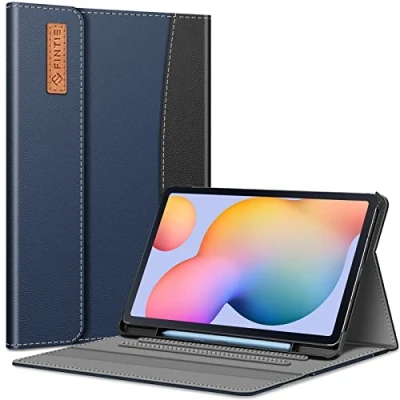 Abbildung von Fintie Hülle für Samsung Galaxy Tab S6 Lite 10,4 Zoll 2024/2022/2020 Tablet, Folio Schutzhülle mit Multi Winkel Betrachtung, S Pen Halter und Dokumentenfach, Auto Schlaf/Wach, Marineblau