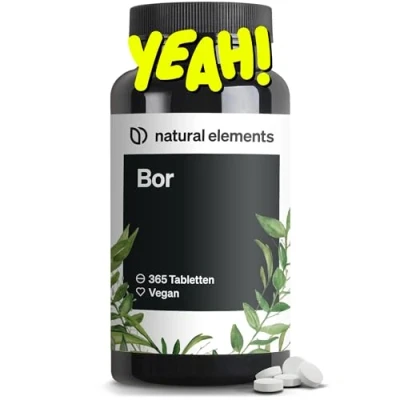 Abbildung von Reines Bor hochdosierte 3 mg Boron pro Tablette 365 Tabletten vegan, natürlich, laborgeprüft &amp; in Deutschland produziert