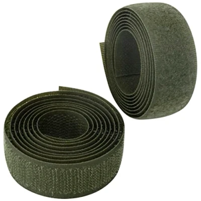 Abbildung von AERZETIX C65905 Klettband/ rolle 20 mm 1 meter organizer/kabelbinder band für kleidersäcke aus polyamid und polyester farbe: olivgrün
