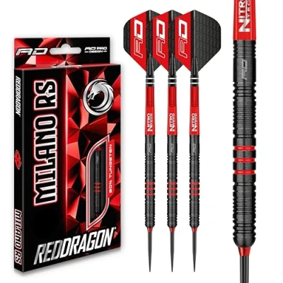 Abbildung von RED DRAGON Milano RS 26g Tungsten Darts Set mit Flights und Schäfte