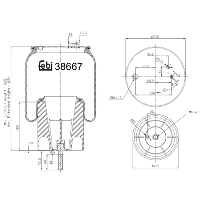 Abbildung von FEBI BILSTEIN 38667 Federbalg, Luftfederung