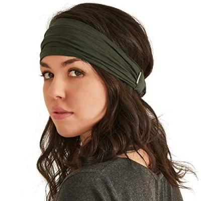 Abbildung von CHARM Stirnband Herren Bandana Damen Kopftuch Hair Band Men Headband Piraten Haarband Männer Sport Khaki M