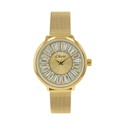 Abbildung von s.Oliver GLAS Uhr, Damen, Größe: One Size, Gold