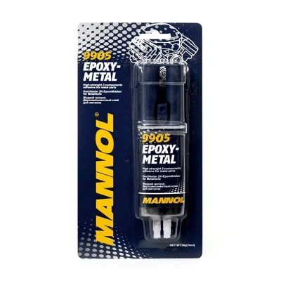 Abbildung von MANNOL Epoxy Metal 9905 Klebstoff Blisterpack, Kartusche schwarz/grau 24