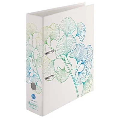 Abbildung von herlitz 50033409 Ordner maX.file, A4, 8cm, Motiv: GREENline Ginkgo, 1 Stück