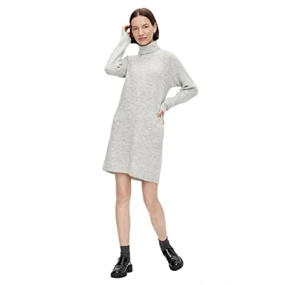 Abbildung von Pieces Pcellen LS HIGH NECK NOOS BC Strickkleid, Damen, Größe: Small, Light grey melange