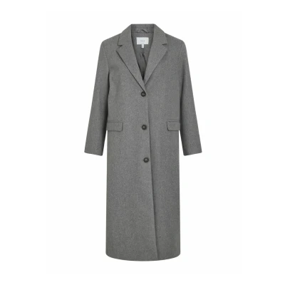 Abbildung von VILA Visolo NOOS Klassischer Mantel, Damen, Größe: 36, Medium grey melange
