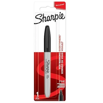 Abbildung von SHARPIE Permanent Marker Stifte mit feiner Spitze schwarz 1 Stück