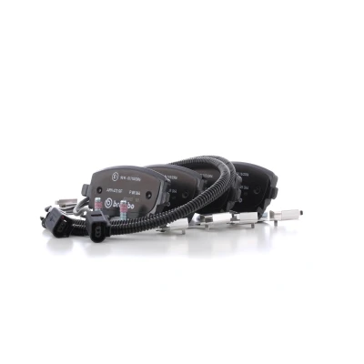 Abbildung von BREMBO P 85 064 Bremsbelagsatz inkl. Verschleißwarnkontakt mit Bremssattelschrauben Zubehör VOLKSWAGEN: Phaeton, BENTLEY: Continental GTC