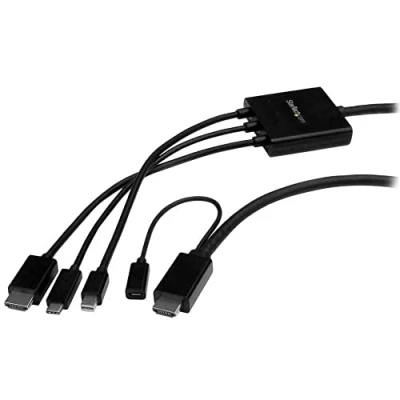 Abbildung von StarTech.com USB C, HDMI oder Mini DisplayPort auf Konverterkabel 2m Typ C DP zu Adapter