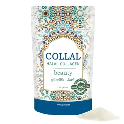Abbildung von Collal® halal Collagen Beauty Premium Pulver 300 g Doypack, Kollagen mit bioaktiven, zertifizierten Peptiden, 30 Portionen sehr hoher Bioverfügbarkeit